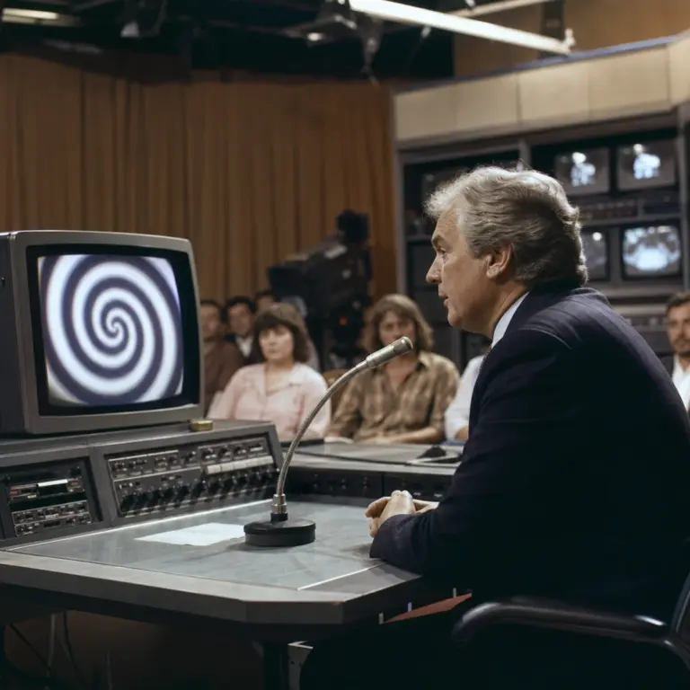 Telewizyjny seans hipnotyczny w estetyce przełomu lat 80. i 90.