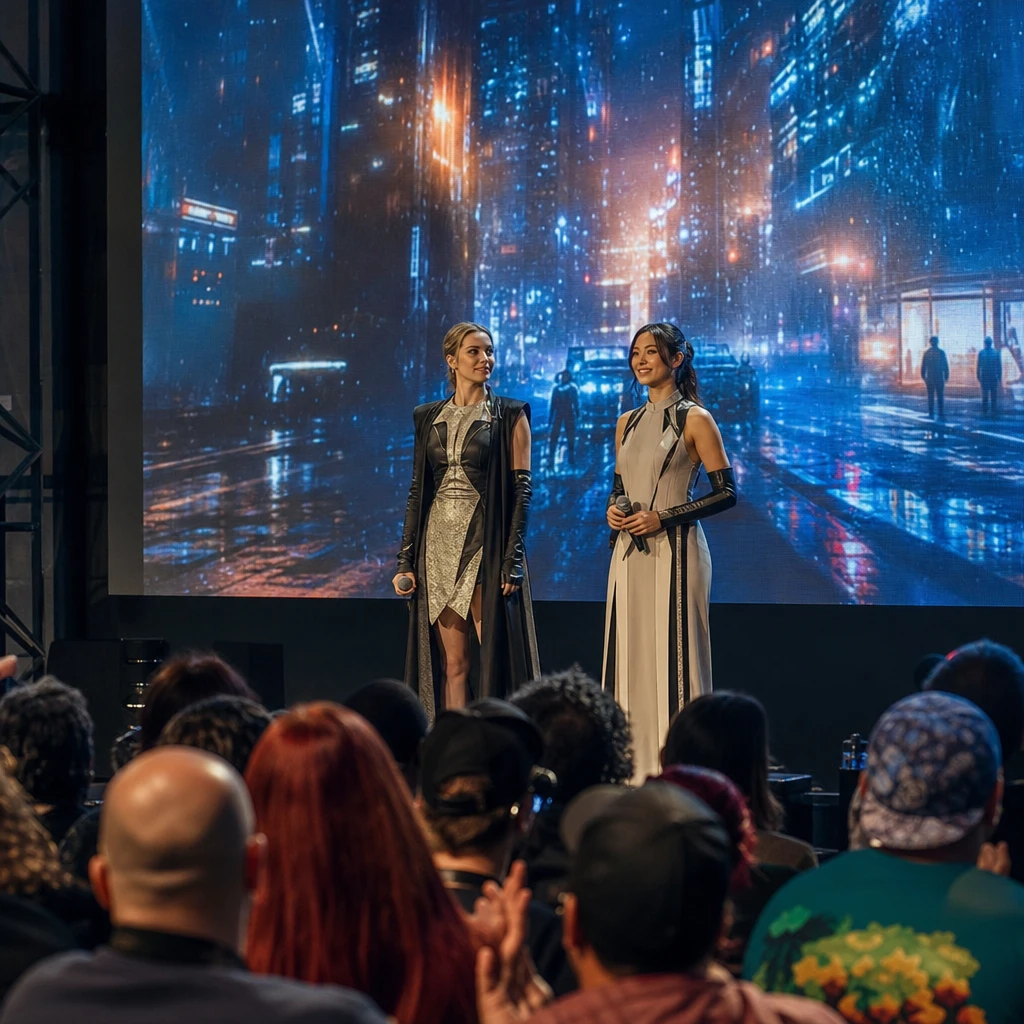 Prezentacja zwiastuna futurystycznego serialu science fiction podczas konwentu popkulturowego