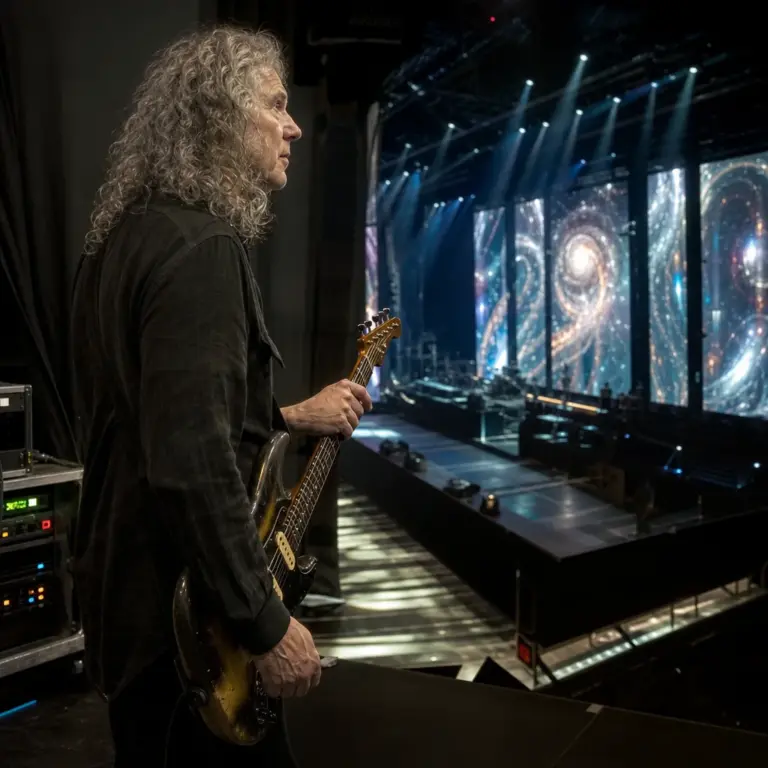 Doświadczony gitarzysta rockowy rezygnujący z wielomiesięcznych tras koncertowych i rozważający pojedyncze występy oraz immersyjne widowisko muzyczne