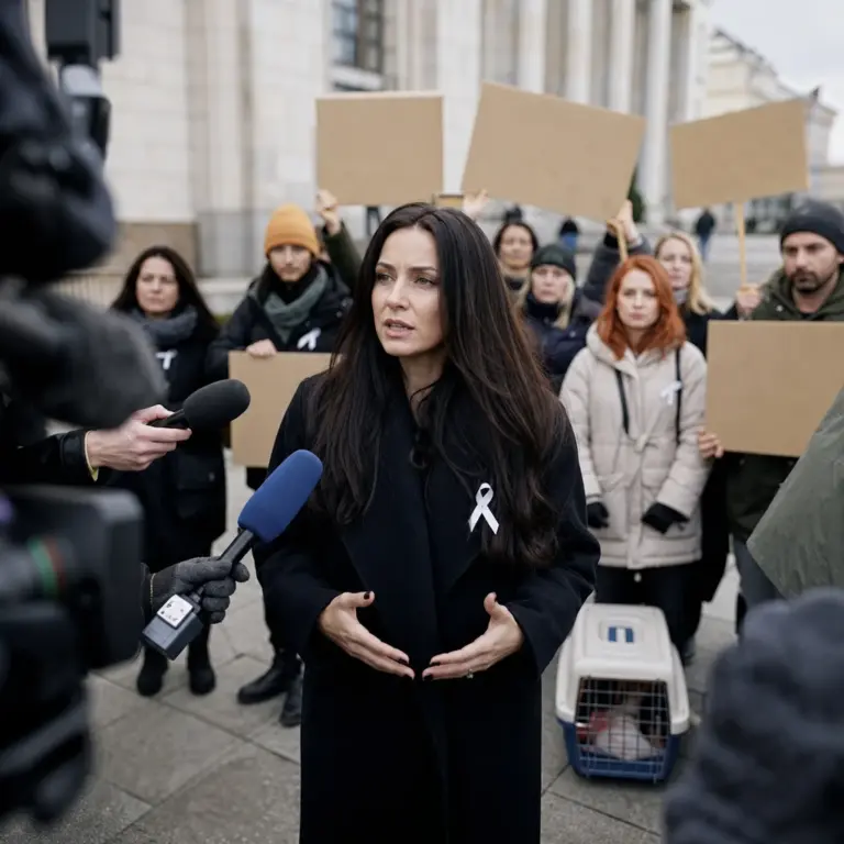 Protest przeciwko niewystarczającej ochronie zwierząt przed ministerstwem rolnictwa