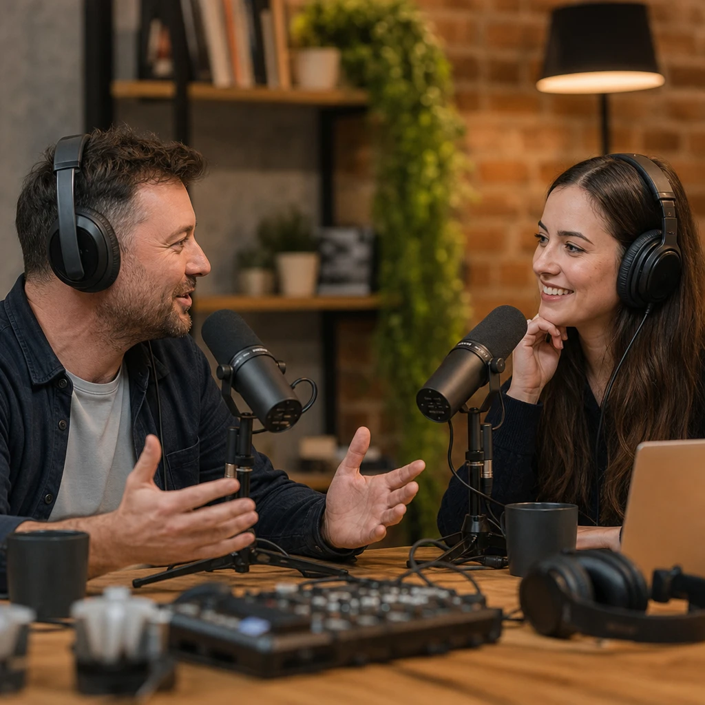 Współprowadzący podcastu ogłaszający kontynuację wspólnego formatu