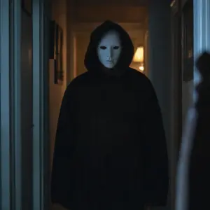 Halloweenowa scena inspirowana maratonem klasycznych filmów grozy dostępnych w streamingu