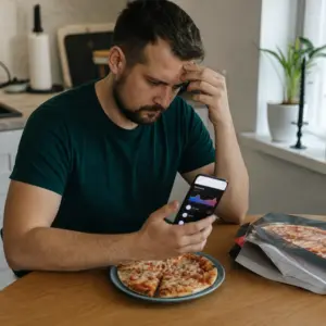 Twórca internetowy komentujący spadek liczby obserwujących po krytyce mrożonej pizzy