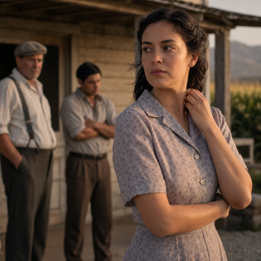 Fotorealistyczna scena inspirowana rodzinnym dramatem w serialowej adaptacji „Na wschód od Edenu”