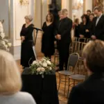 Symboliczna scena pożegnania artysty i nieobecności ważnej osoby