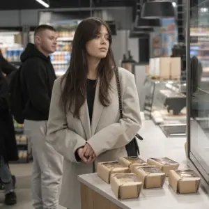 Reklamowa współpraca popularnej polskiej wokalistki z siecią sklepów spożywczych, limitowana linia dań i towarzysząca jej krytyka